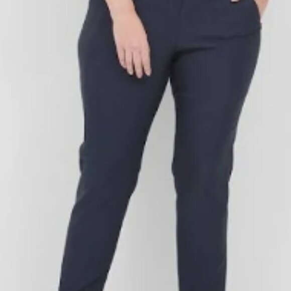 Allie Sexy Stretch Straight Navy Blue Ankle Pant Lane Bryant Size 12 NWT - Picture 2 of 4